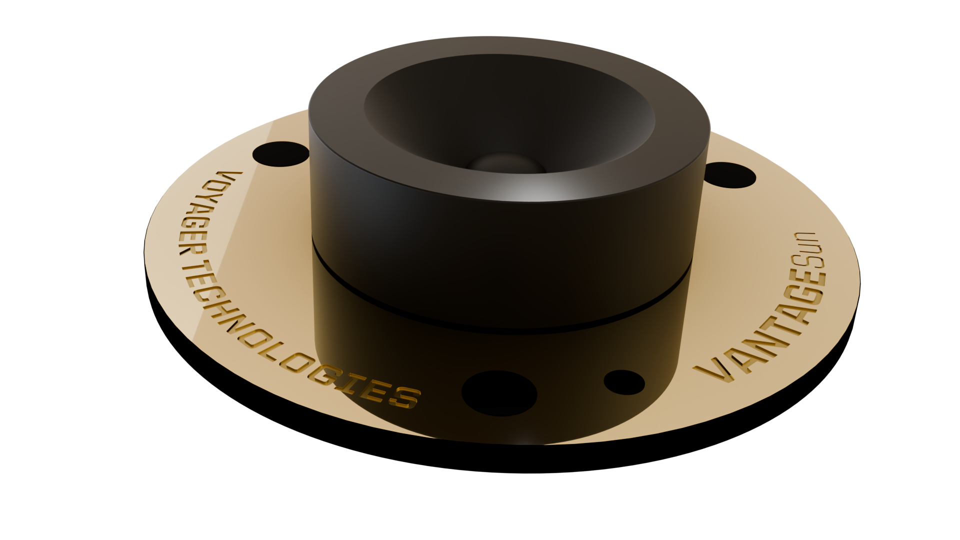 Gold and black cylindrical VantageSun product