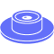 Blue UFO emoji with lights