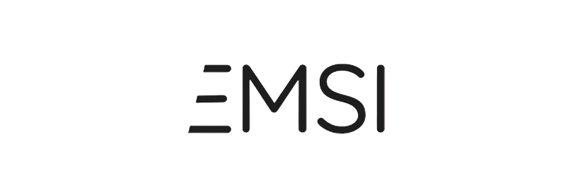 EMS infinity logo in sleek black design