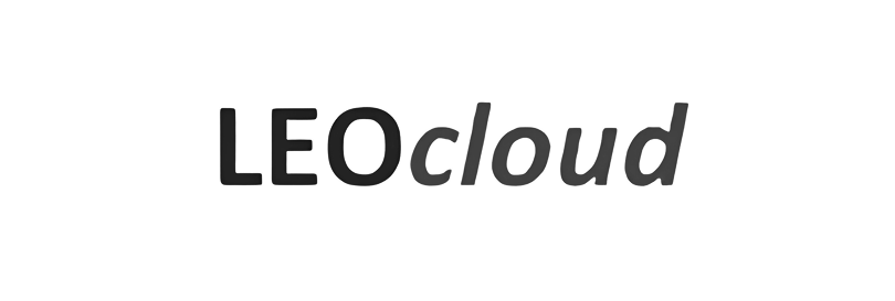 Logo of LEOcloud in simple black text