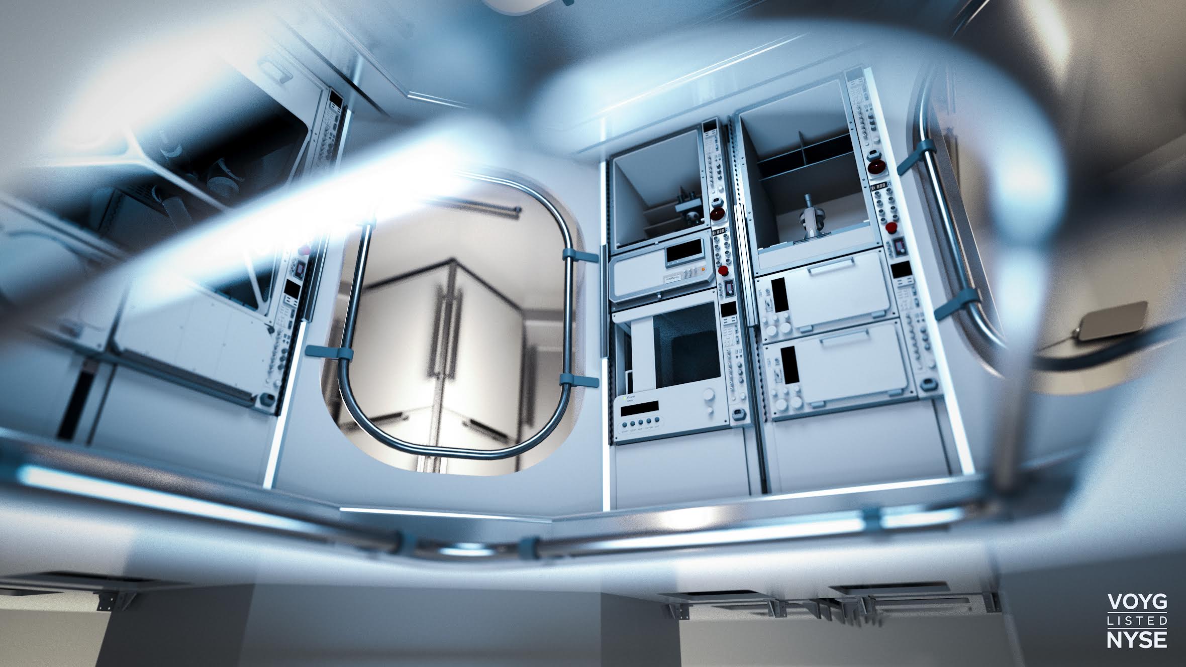 Futuristic medical equipment in sterilized room