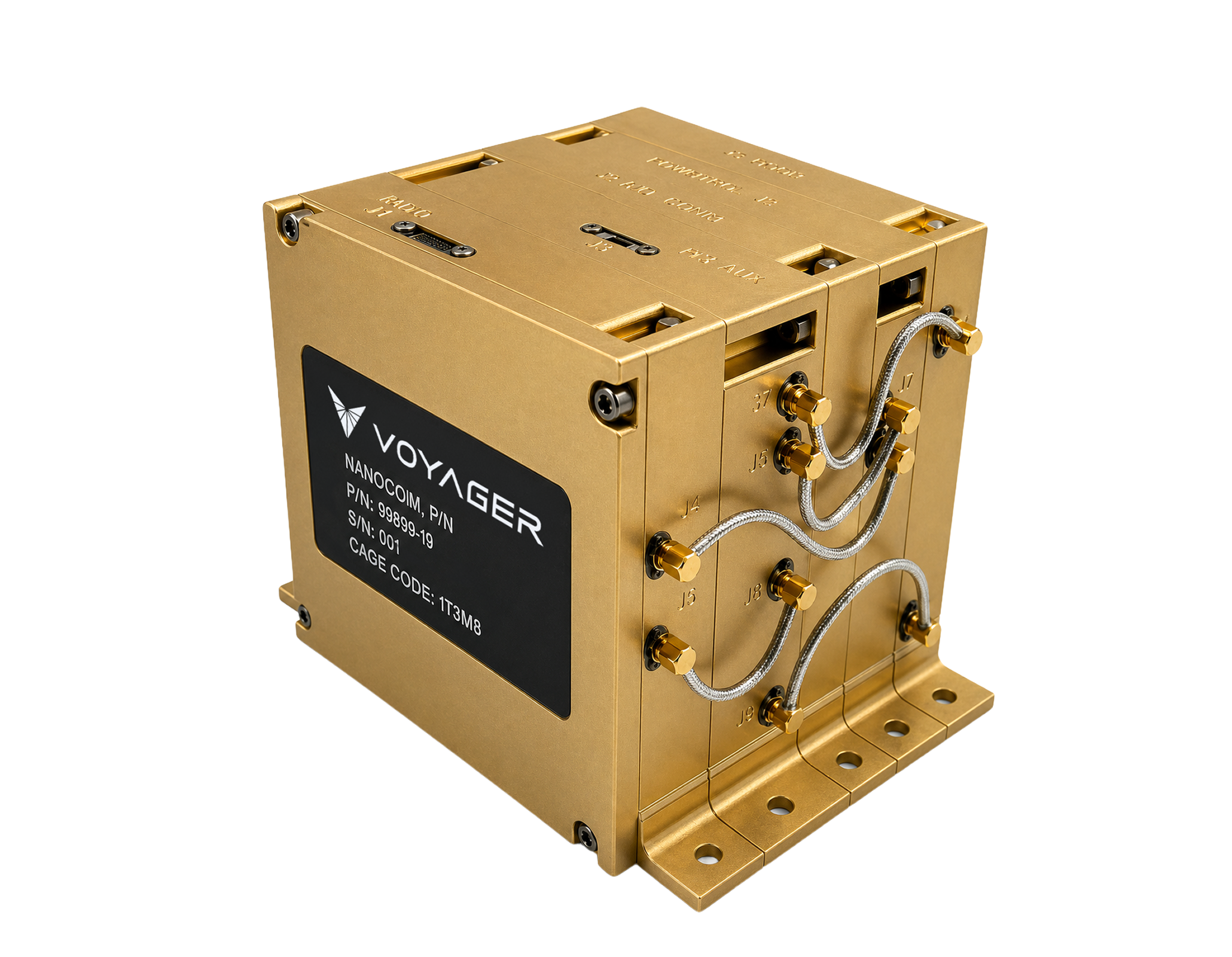 Gold Voyager electronic component with multiple connections