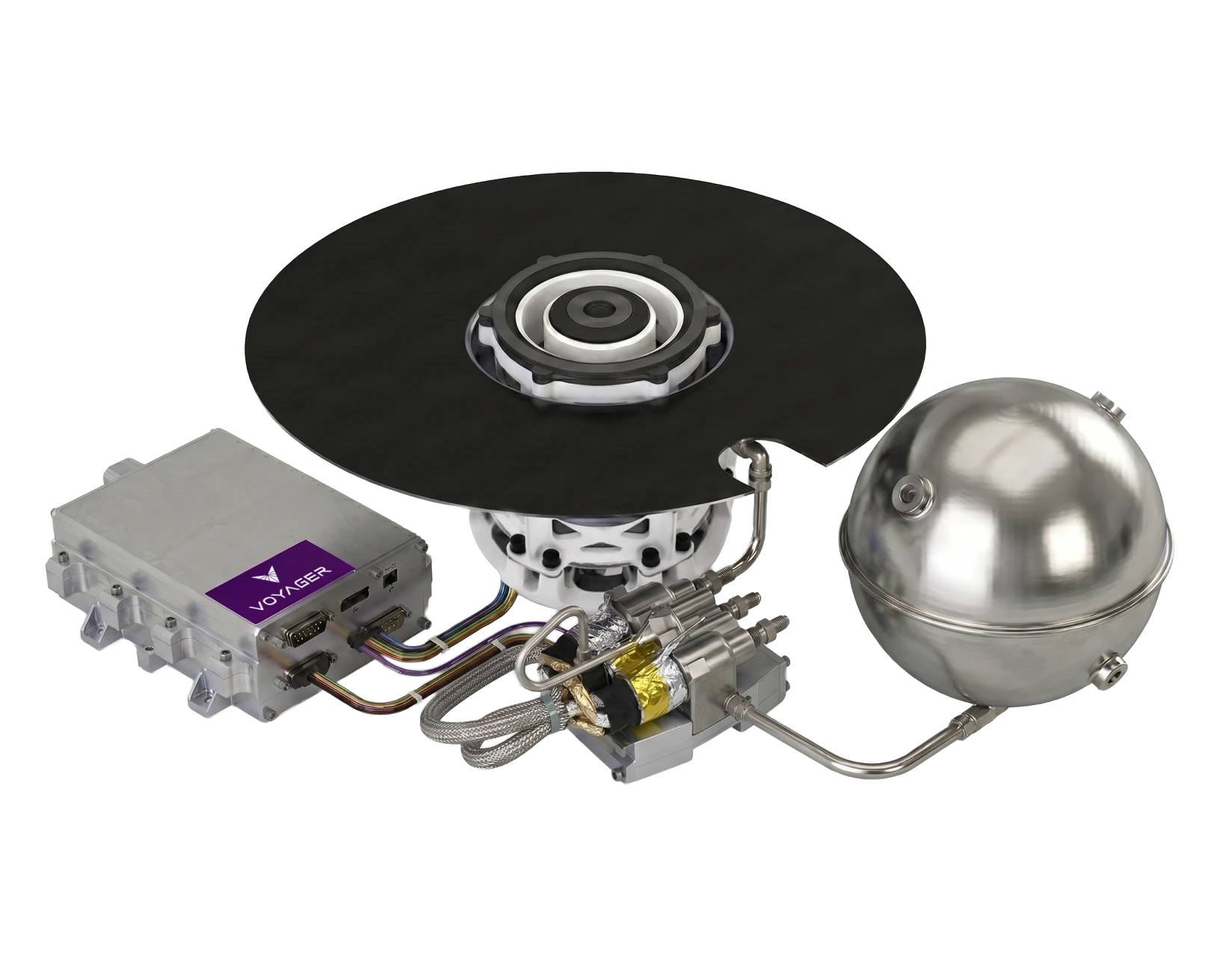 Spacecraft instrumentation and probe components display.