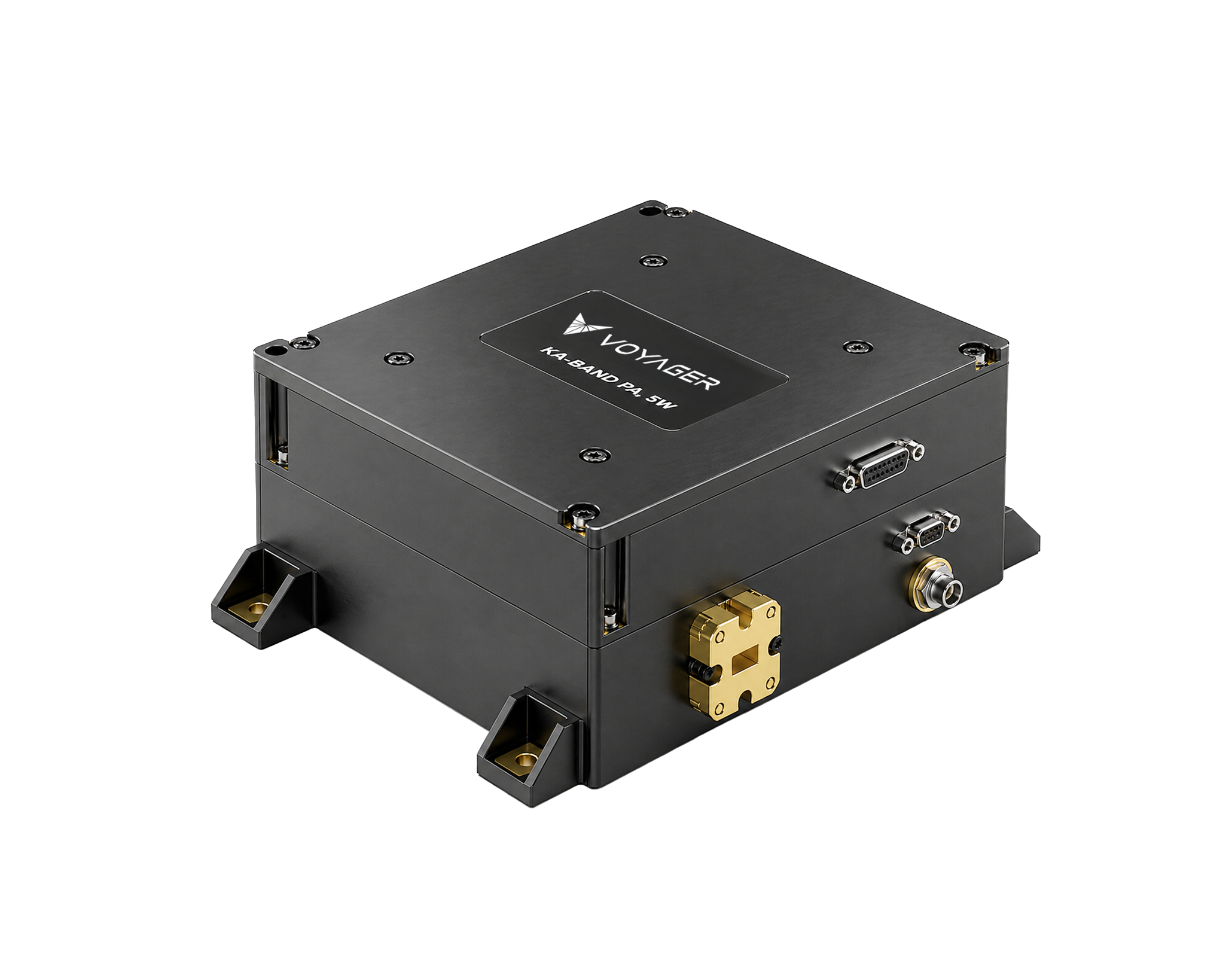 Metal electronic device with connectors.