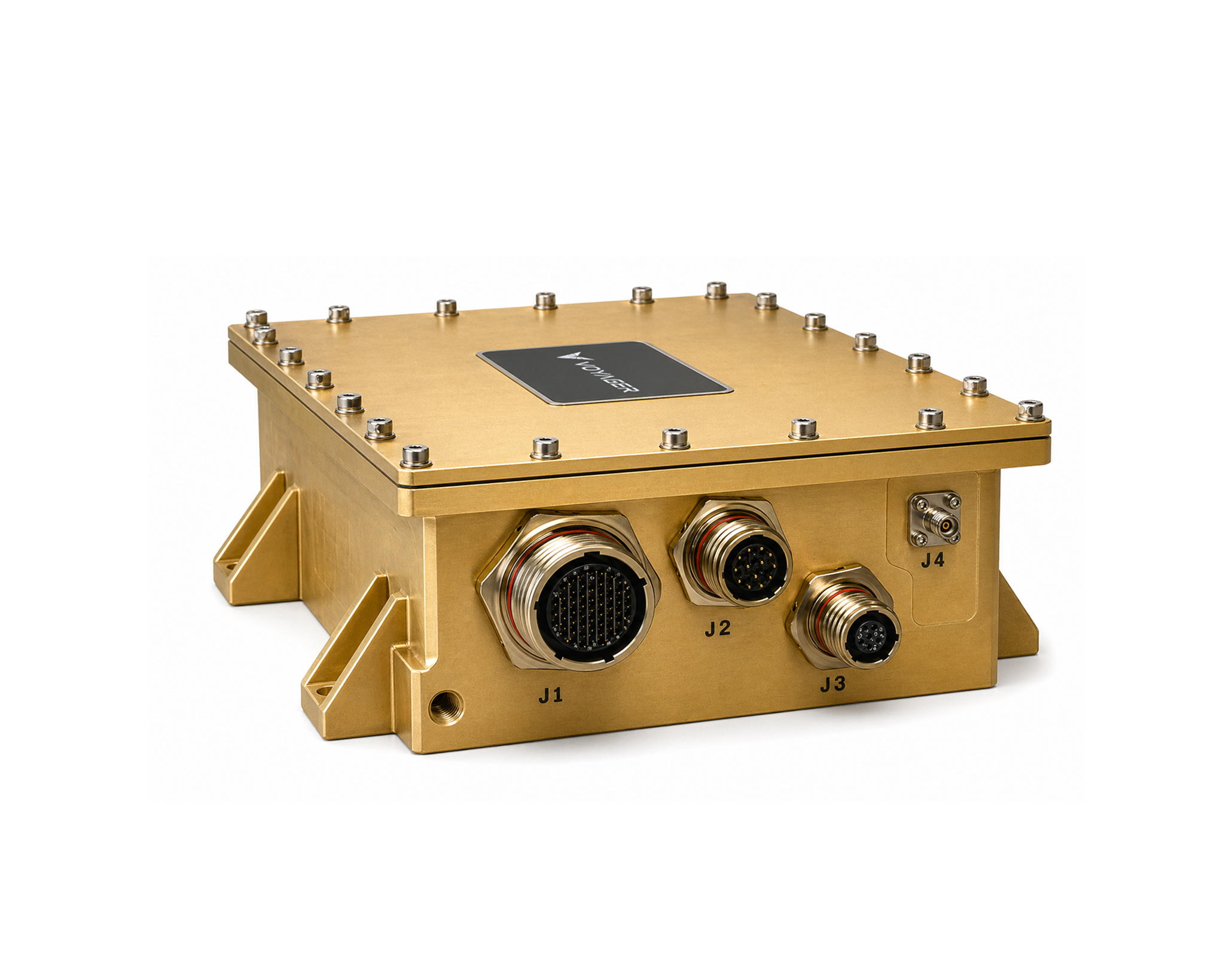 Gold electronic device with connector ports