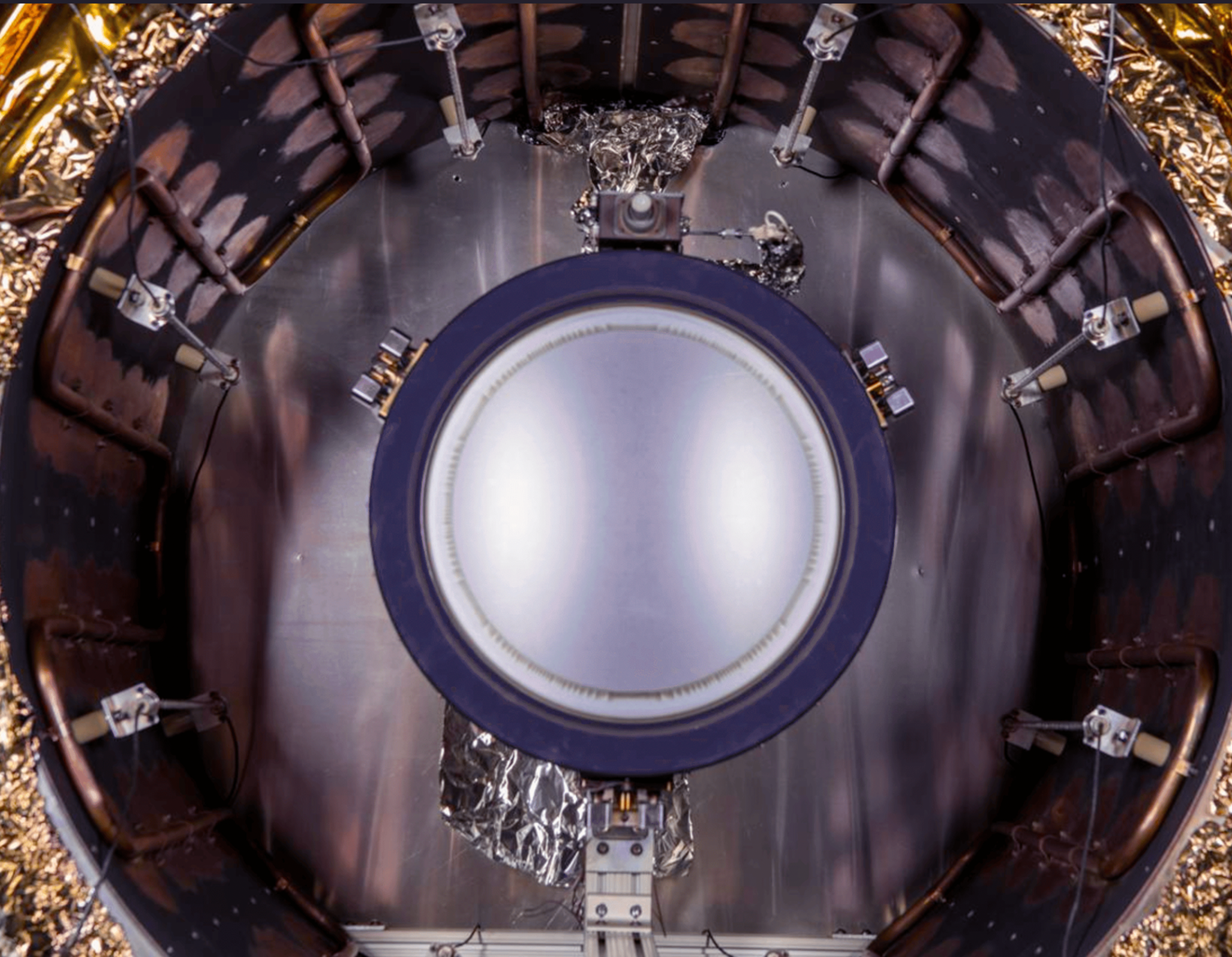 Inside view of spacecraft instrument panel