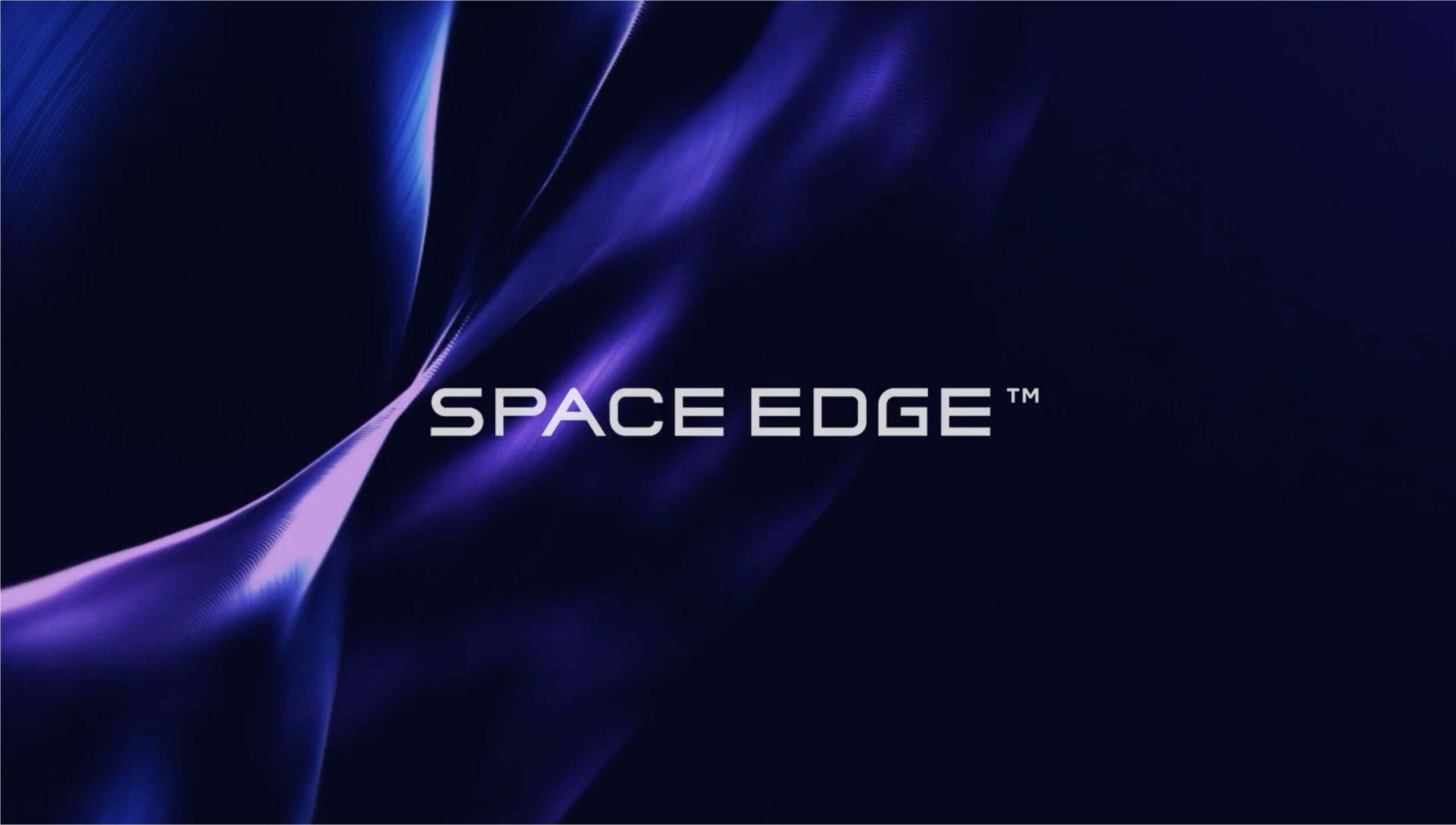 Space Edge logo with abstract purple background.