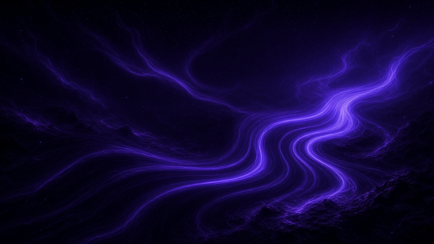 Abstract purple energy stream in dark space